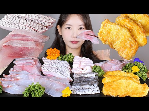 여름 보양 회..🐟 민어회 민어부레 민어껍질 민어탕 민어전 먹방 Raw Croaker [eating show] mukbang korean food