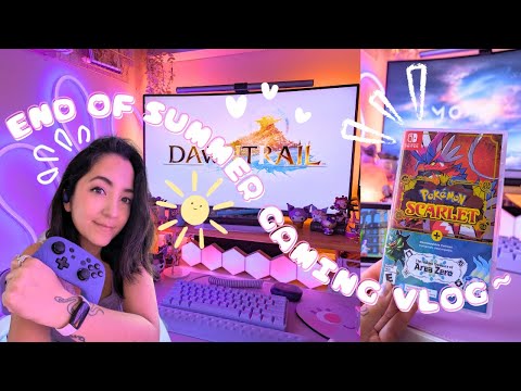 summer is ending ೄྀ࿐ ˊˎ- cozy gamer vlog | comfort moments 💮 FFXIV 🌺 pokemon 🌸 genshin