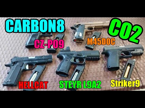 CO2ガスガン CARBON8製 色々撃つだけ ガスブロ サバゲー HELLCAT STEYR M45