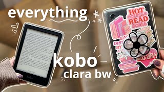 ultimate beginner's guide to kobo clara bw! 📖🧸✨ (accessories, stickers and kobo tour!)