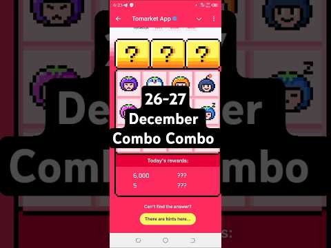 Tomarket daily combo today 🍅 | Tomarket 26 December daily combo 🗓️ | Tomarket combo