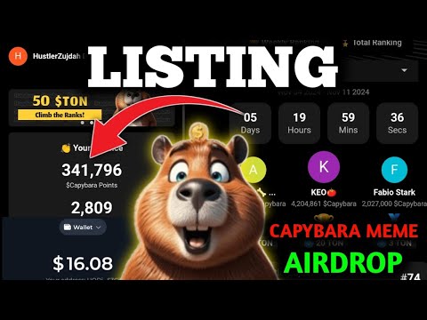 Capybara Meme listing confirmed! 🤑 |Capybara Meme withdraw process| Capybara Meme Airdrop