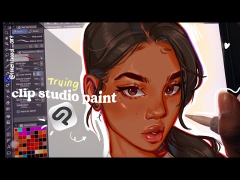 🤍Sketch with me: clip studio paint review!