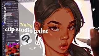 🤍Sketch with me: clip studio paint review!