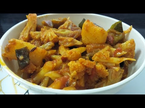 Aloo Gobi Recipe - Cauliflower and Potato Curry || Telangana Ruchulu