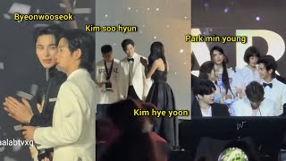 Kim soo hyun With TWS, Kim hye yoon, byeonwooseok, Park min young & WayV Ten At AAA 2024