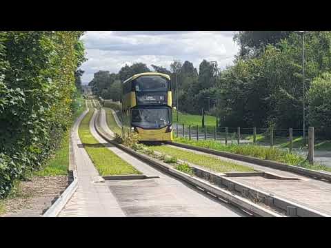 First Greater Manchester - Bee Network Gemini 3 39540 (BL65 YZG) along the Leigh busway (Route V1)