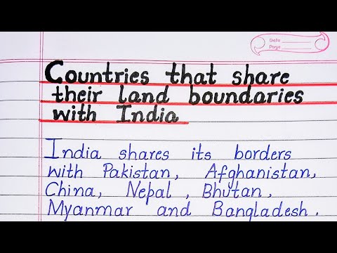 Countries that share their land boundaries with India