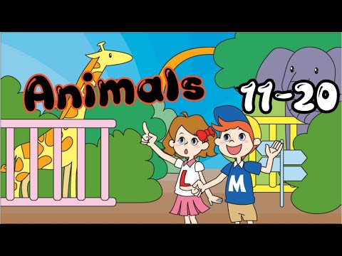 Easy Reading Practice for kids | 80 Animals 11-20