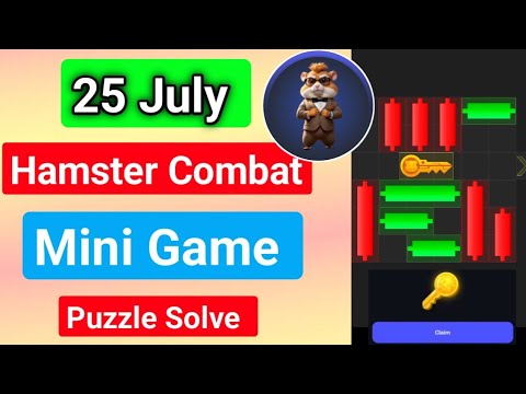 Hamster Combat Daily Mini Game Key 🗝️ Unlock 🔓 | 25July mini game key unlock | hamster combat