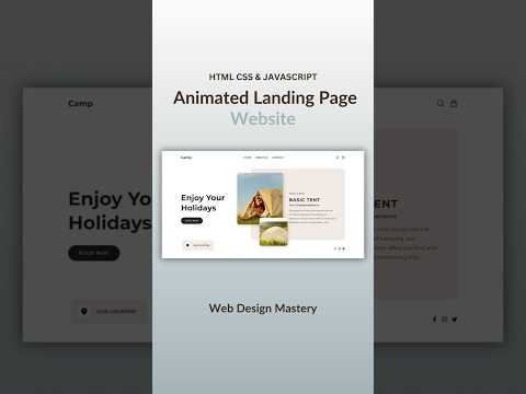 Animated Landing Page Using HTML CSS & JavaScript #coding #webdesign #htmlcsstutorial #webdevelop