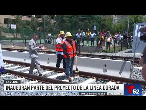 Telemundo Coverage of Foothill Gold Line Track Completion Ceremony