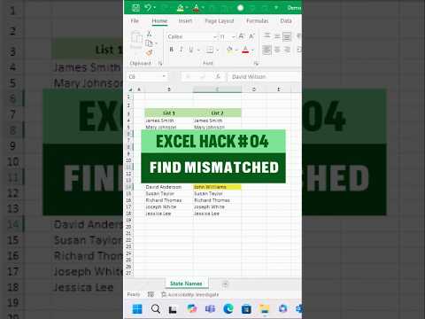 Excel ALERT Don't Miss These Hidden Mismatches #shorts #exceltips #exceltricks