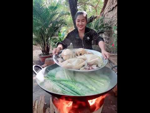 Yummy native chickens cooking