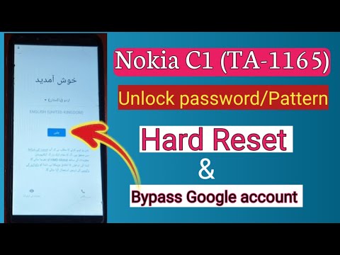 Nokia c1 TA-1165 hard reset No Command|Nokia C1 Frp/google account