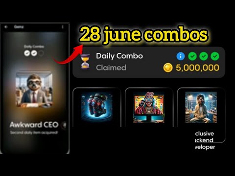 Gemz Daily combo Cards | Gemz Coin Daily Combo 28 June 2024