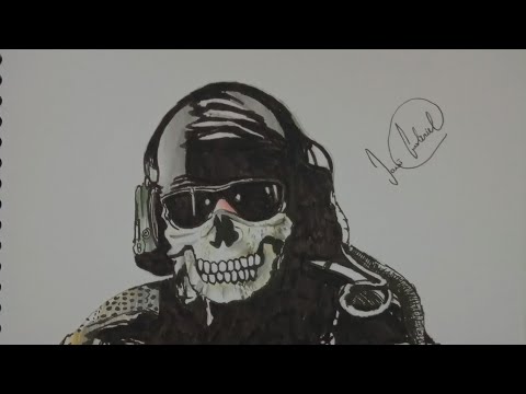 Speed drawing ghost utd mw2/ warzone