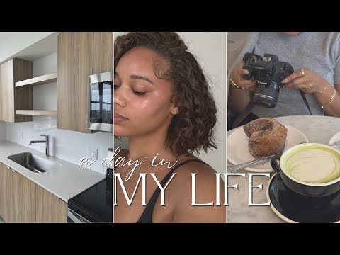 A DAY IN MY LIFE | apartment hunting in...? my new team, curly hair care, skincare giveaway, etc.