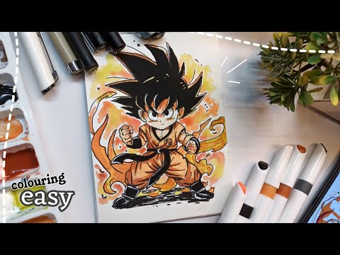 son goku easy drawing| chibi goku | dragon Ball #drawing #anime