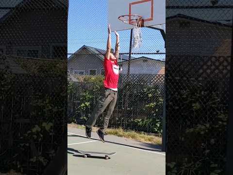 Skater tries to dunk