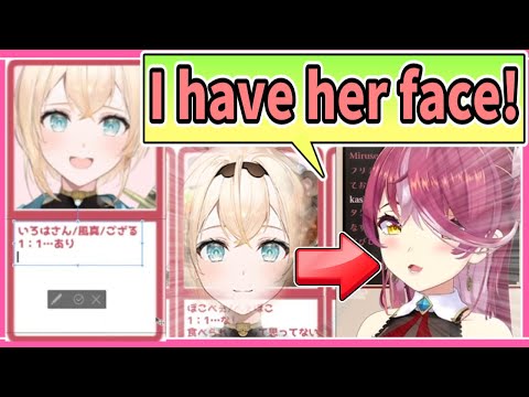 Marine Has Kazama Iroha's Face in Minecraft [ENG SUB] Hololive