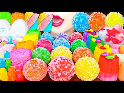 【ASMR】RAINBOW DESSERTS🌈 MUKBANG 먹방 食べる音 EATING SOUNDS NO TALKING