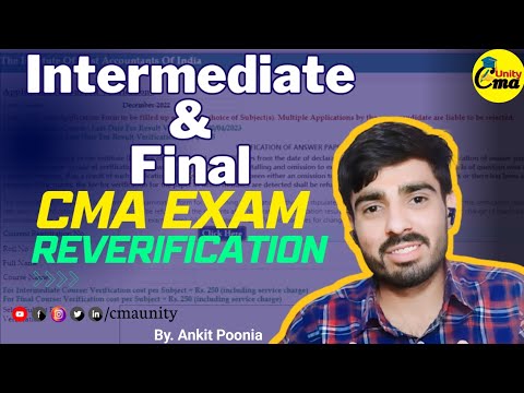 CMA Intermediate and Final Reverification Details #cmaunity ||Ankit Poonia|| #cma #professionalankit