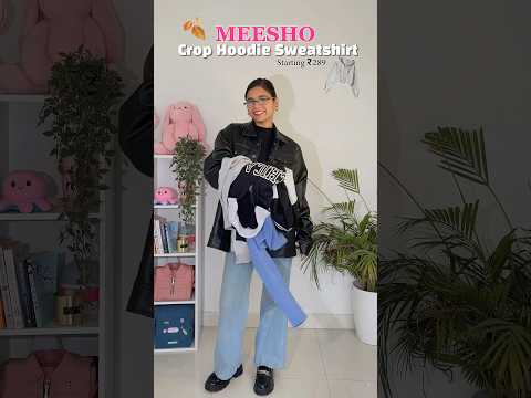 #meeshofinds Crop Sweatshirt Haul Under 400 #meeshohaul #meeshoapp #shorts #viral #sweatshirt #fyp