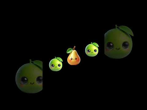 Funny Fruits Sensory Video Shorts #13 #highcontrast #BabySensory #babydiscovery #babyeducation