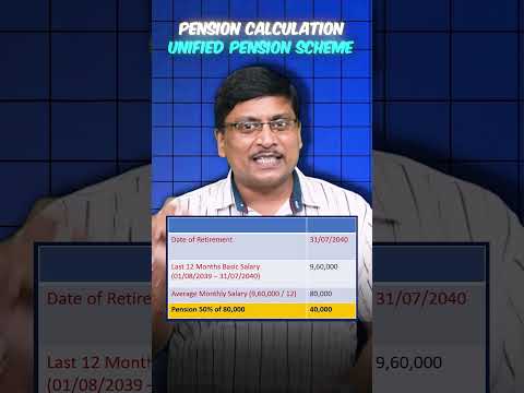 Pension in UPS | how to calculate pansion in ups | pension formula under Unified Pension Scheme ups