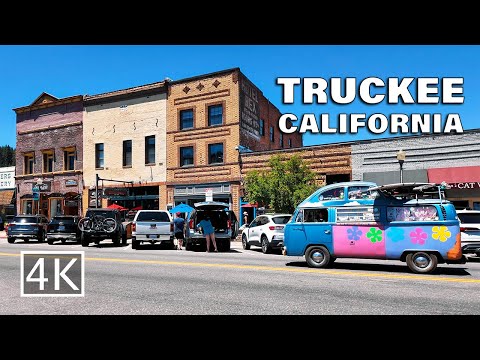 [4K] Historic Downtown Truckee - California - Walking Tour