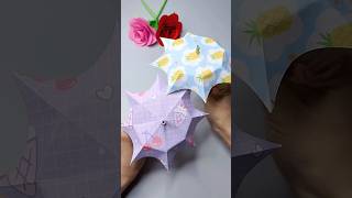 How to make paper umbrella ☂️😍 #shorts #youtubeshorts #art #origami #craft #diy #papercraft #crafts