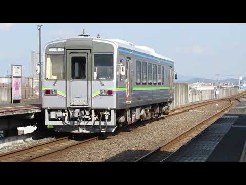 井原鉄道井原線　吉備真備駅でのすれ違い　2022年11月3日