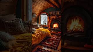 Cozy Cabin Vibes by the Fireplace | Winter Relaxation  #CozyCabin #WinterVibes #FireplaceAmbiance