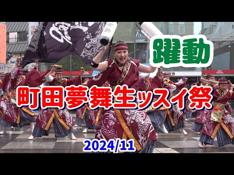 4K【躍動】【町田夢舞生ッスイ祭】2024　よさこいチーム「躍動」の町田小田急駅前広場での演舞。