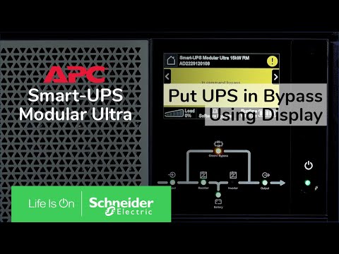 APC Smart-UPS Modular Ultra 5-20kW - How to put the UPS in bypass mode using display