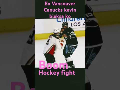 NHL Hockey fight ko by canuck kevin bieksa #canucks #fight#hockey#ufc #mma #NHL #shorts