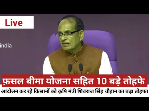 कृषि मंत्री shivraj Singh Chouhan ने आंदोलन कर रहे किसानों को दिया बड़ा तोहफा। फ़सल बीमा योजना 2024।