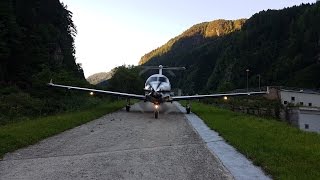 Pilatus PC-12 shortest takeoff Locher Airfield