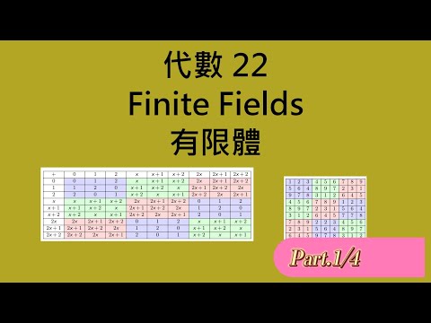 Algebra 22 Finite Fields (1/4) 有限體