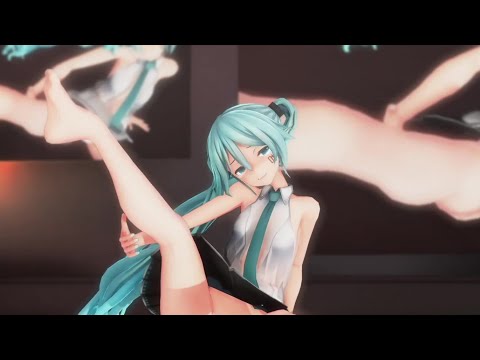 【MMD】ハルジオン（つみ式ミク）豪雨とちょっとアレなモニター Halzion