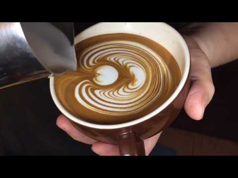 Latte art slow tulip