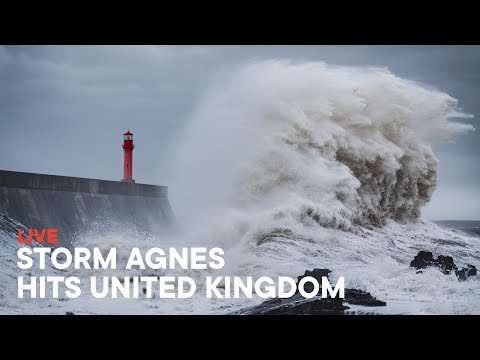 Storm Agnes Live - United Kingdom & Ireland