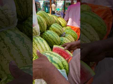 Satisfying Watermelon Cutting Skills 🍉 #shorts #streetfood #watermelon #viral #shortvideo #fruit