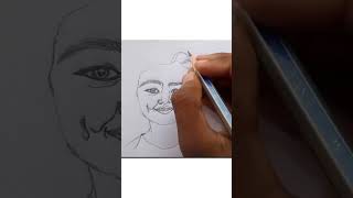 "Artistic Journey: Drawing a Viral Monk Girl in Motion" #shorts