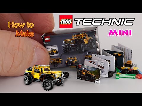 Mini building kit LEGO Technic Jeep Wrangler 42122 DIY Crafts How to make Miniature DollHouse