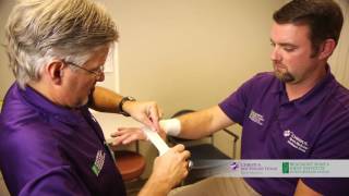 CHRISTUS Southeast Texas Athletic Trainer Demonstrates How to Wrap a Thumb