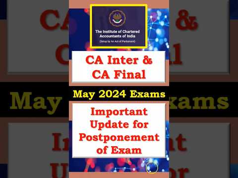 ICAI President Forwarded the Request to Exam Committee for Postponement of May Exams #shorts