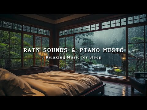 Peaceful Piano Music & Rain Sounds in Warm Room - Relaxing Music Healing Of Stress, Deep Sleep Music