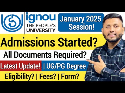 Ignou Admission 2025 January Session | IGNOU Admission January 2025 | Ignou Updates 2025 | Ignou